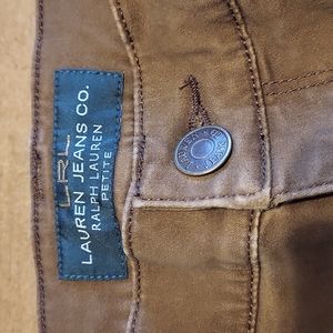 LPR Lauren Jean Co /Ralph Lauren  - Brown Soft Suede like Twill - Size 8P